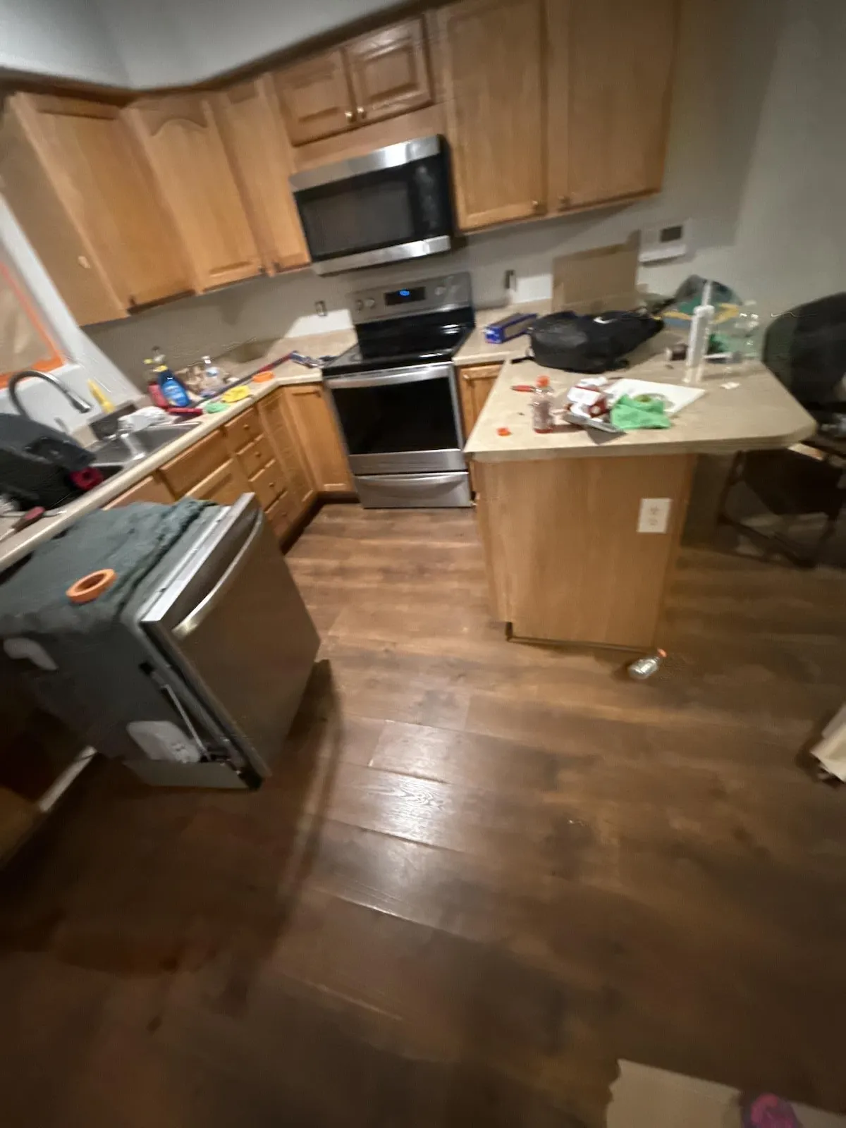 Water damage before restoration