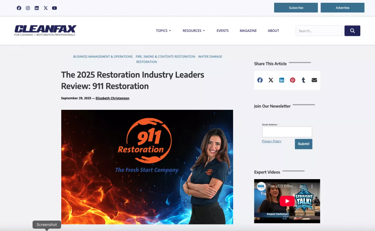 Cleanfax Article Preview